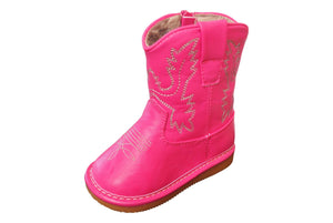 Fuchsia Leather Cowgirl Boots